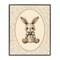 Stupell Industries Neutral Bunny in Oval Border Framed Giclee, design by LSR Design Studio